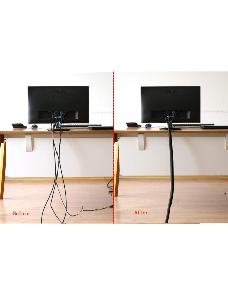 Protector de Cable Alex Tech 3,05m 1,27cm Negro