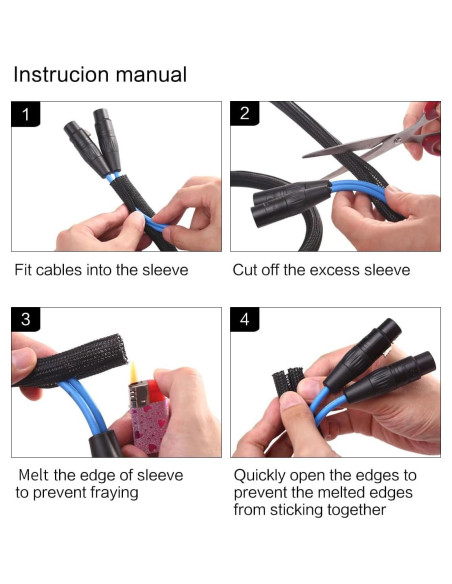 Protector de Cable Alex Tech 3,05m 1,27cm Negro