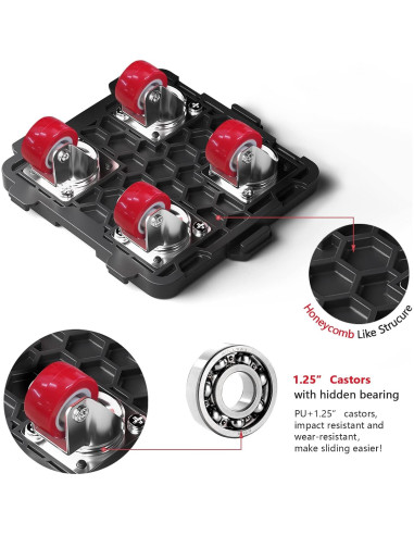 Juego de Mover Muebles ONEON con Ruedas y Elevador 299 kg