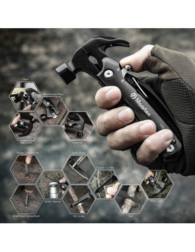 Martillo Multiherramienta Maarten 12 en 1 Acero Inoxidable