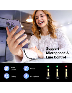 Adaptador UGREEN Lightning a 3.5mm para iPhone Gris 2