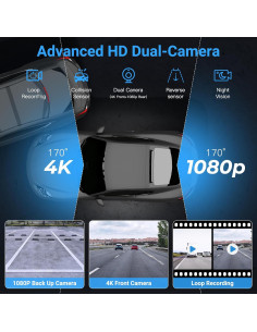 Carpuride W703 CarPlay 7" IPS con Cámara 4K y 1080P 2