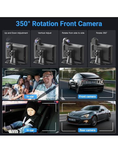 Carpuride W703 CarPlay 7" IPS con Cámara 4K y 1080P