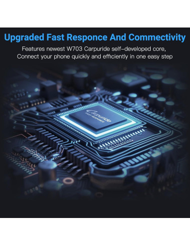 Carpuride W703 CarPlay 7" IPS con Cámara 4K y 1080P