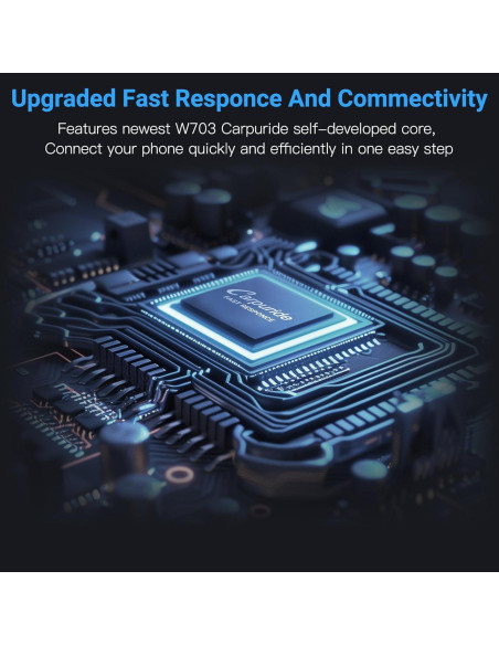 Carpuride W703 CarPlay 7" IPS con Cámara 4K y 1080P