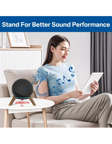 Soporte de Madera para Echo Dot 4ta y 5ta Gen - 2 Paquete