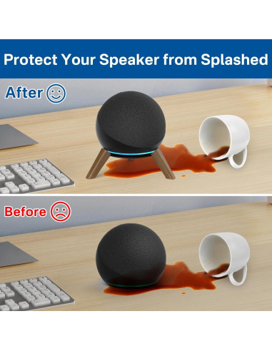 Soporte de Madera para Echo Dot 4ta y 5ta Gen - 2 Paquete