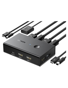 Interruptor KVM UGREEN 1 Monitor 2 PCs 4K 60Hz USB