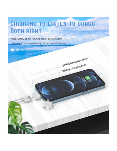 Adaptador Dual Lightning HOYULLI 2 en 1 para iPhone