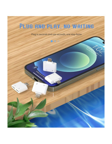 Adaptador Dual Lightning HOYULLI 2 en 1 para iPhone
