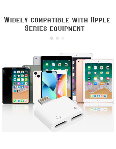 Adaptador Dual Lightning HOYULLI 2 en 1 para iPhone