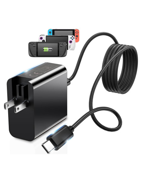 Cargador Rápido Klipdasse 65W USB-C para Steam Deck y más