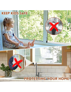 Barra de Seguridad Ajustable Widyana para Puertas Deslizantes 43.4-129.5 cm 2