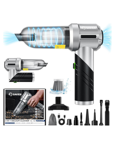 Aspiradora Portátil Saker HL133 Inalámbrica 17000PA Mini