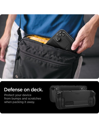 Funda Spigen Rugged Armor para Steam Deck LCD y OLED - Negro