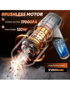 Aspiradora Portátil Saker HL133 Inalámbrica 17000PA Mini 2