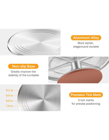 Kootek Soporte Giratorio de Pasteles 30,48 cm + Kit 35 Piezas