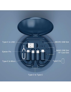 Adaptador USB C YANZIE con cable y soporte para SIM 2
