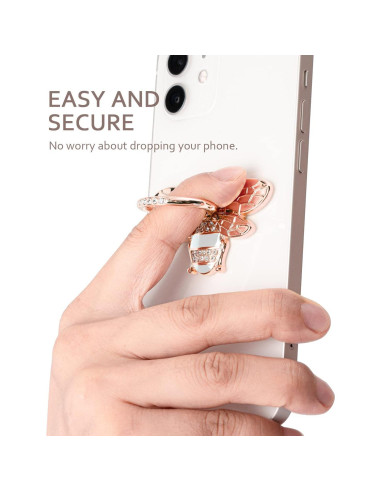 Soporte de Anillo para Teléfono Allengel Oro Rosa 360