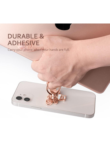 Soporte de Anillo para Teléfono Allengel Oro Rosa 360