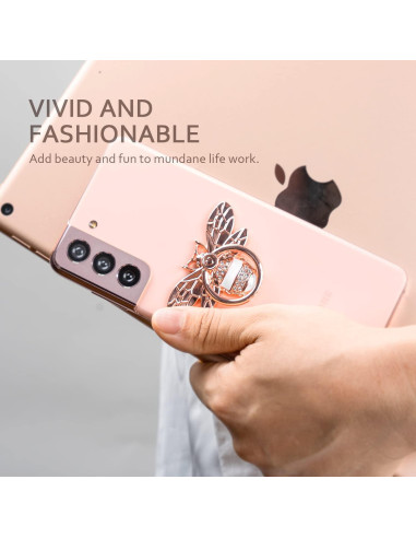 Soporte de Anillo para Teléfono Allengel Oro Rosa 360