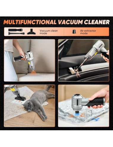 Aspiradora Portátil Saker HL133 Inalámbrica 17000PA Mini