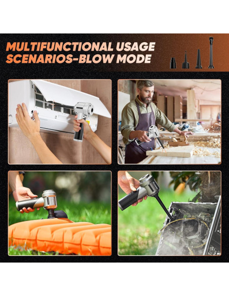 Aspiradora Portátil Saker HL133 Inalámbrica 17000PA Mini