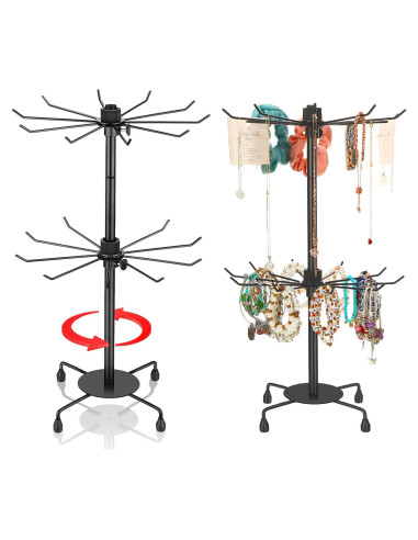 Soporte de Exhibición de Joyería Yaocom 2 Niveles Ajustable