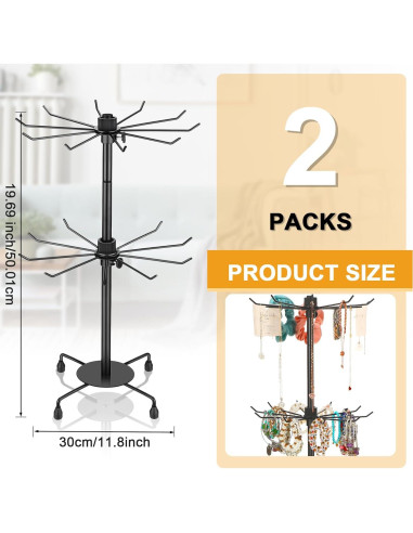 Soporte de Exhibición de Joyería Yaocom 2 Niveles Ajustable