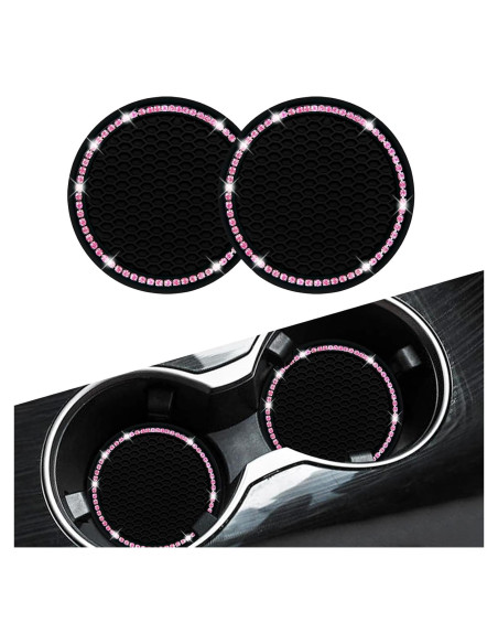 Posavasos de Coche Senose 6.99 cm Silicona Antideslizante 2 Pcs