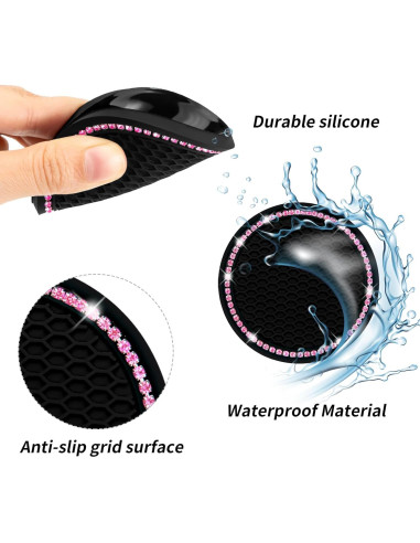 Posavasos de Coche Senose 6.99 cm Silicona Antideslizante 2 Pcs