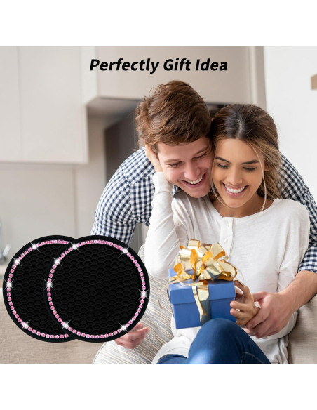 Posavasos de Coche Senose 6.99 cm Silicona Antideslizante 2 Pcs