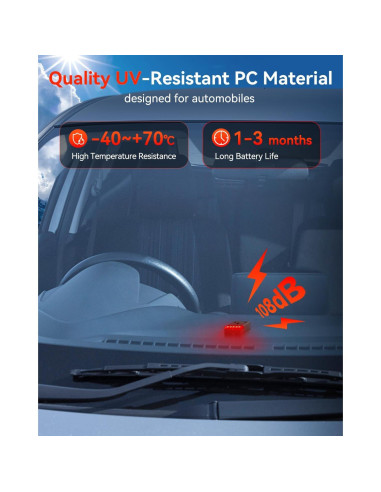 Alarma de Vibración Antirrobo ELECTOP 108dB Inalámbrica