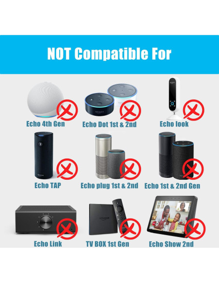 Cable de Alimentación 15W BOEEA para Alexa Dot 3ra/4ta/5ta Gen