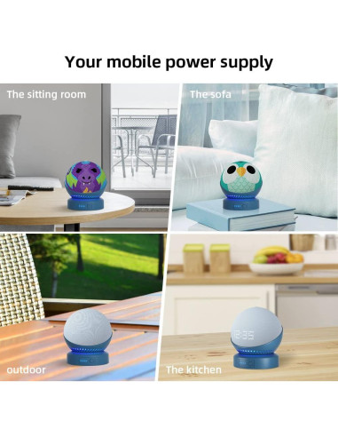 Base de Batería Liboer para Echo Dot 5ta y Homepod Mini Azul