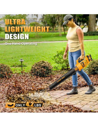 Soplador de Hojas Inalámbrico Alloyman 40V 500CFM Ligero