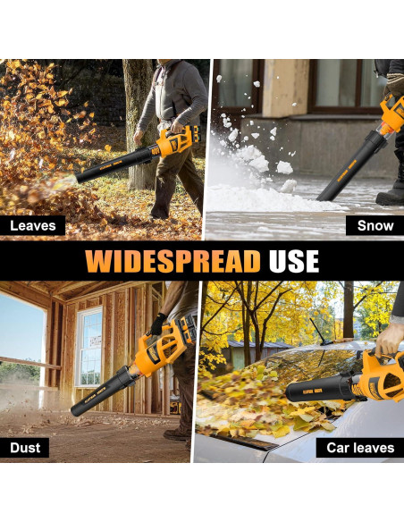 Soplador de Hojas Inalámbrico Alloyman 40V 500CFM Ligero