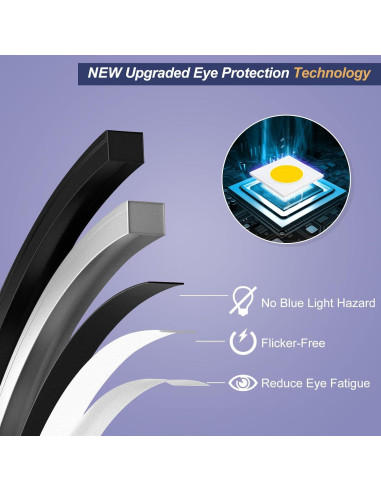 Lámpara de Pie E.P. Light Arqueada 177.8 cm RGBW Control Remoto