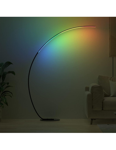 Lámpara de Pie E.P. Light Arqueada 177.8 cm RGBW Control Remoto