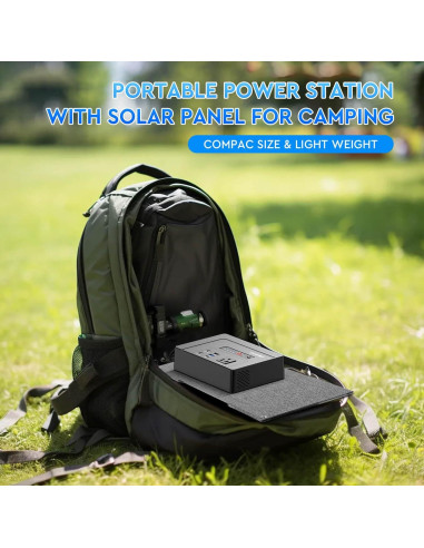 Estación de Energía Portátil Powkey 100W + Panel Solar 30W