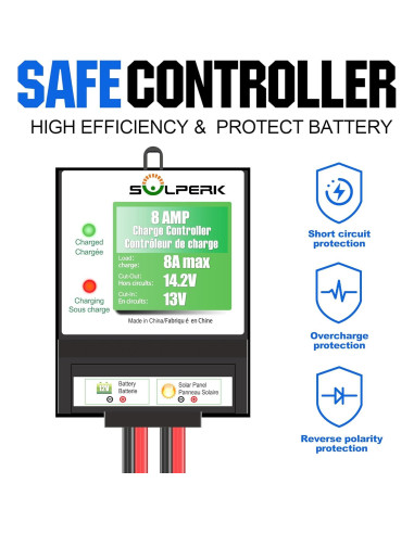 Panel Solar 10W SOLPERK 12V con Controlador de Carga