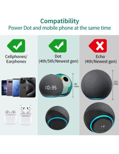 Base de Batería PlusAcc para Dot 4ta y 5ta Gen - Negro 2