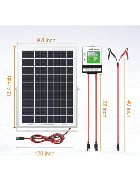 Panel Solar 10W SOLPERK 12V con Controlador de Carga