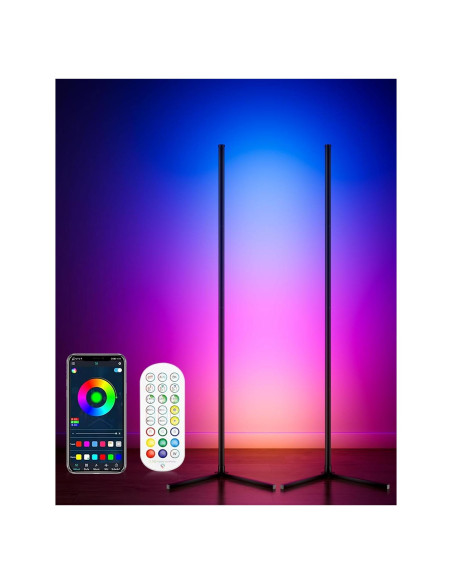 Lámpara de Pie LED RGB CCACC 165 cm Control Remoto APP