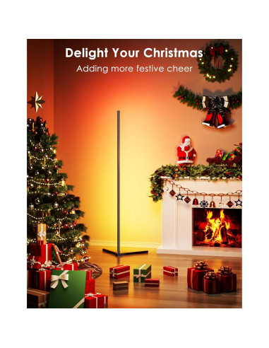 Lámpara de Pie LED RGB CCACC 165 cm Control Remoto APP