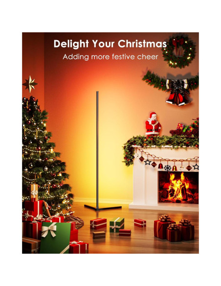 Lámpara de Pie LED RGB CCACC 165 cm Control Remoto APP