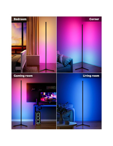 Lámpara de Pie LED RGB CCACC 165 cm Control Remoto APP