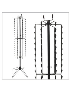Exhibidor Giratorio Clip Strip 108 Clips 173.99 cm Negro