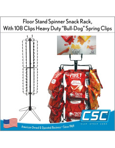 Exhibidor Giratorio Clip Strip 108 Clips 173.99 cm Negro 2