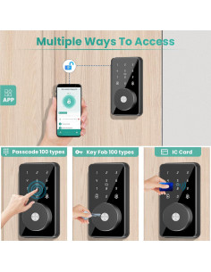 Cerradura Inteligente MOUSETRO ZN-S01 Bluetooth 4 en 1 2